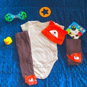 Infant 3-piece fox outfit